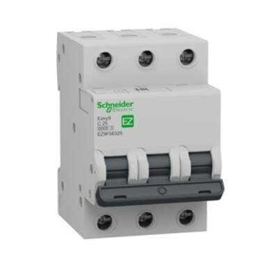 Schneider Electric EZ9F56325 Easy9 3P 25A, 6kA C Eğrisi Otomatik Sigorta - 1