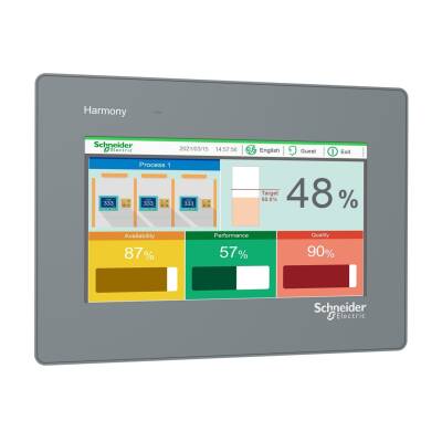 Schneider Electric HMIET6400 7'' TFT LCD Geniş Ekran Dokunmatik Panel - 16M Renk, Com x 2, Eth x 1, USB Host / Device, Rtc, DC24V - 1