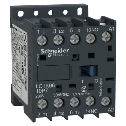 Schneider Electric LC1K0610M7 - TeSys K 3 kutuplu AC-3 6A 220V AC 1NA Kontaktör - 