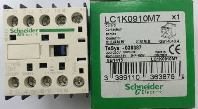 Schneider Electric LC1K0910M7 - TeSys K 3 kutuplu AC-3 9A 220V AC 1NA Kontaktör - 1
