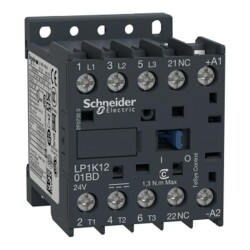 SCHNEIDER ELECTRIC LP1K1201BD -TeSys K Kontaktör 3P 12A AC3 24VDC 1NK - SCHNEIDER