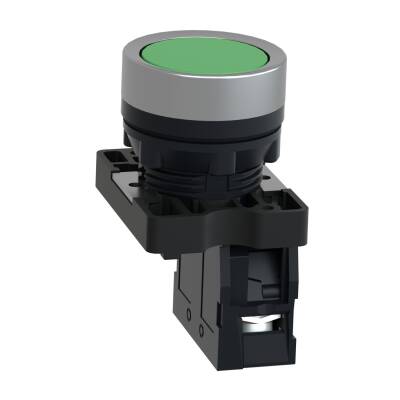 Schneider Electric XA2EA31 - 22,5mm 1NA Yuvarlak Yeşil Yaylı Buton Ø 22 - 3
