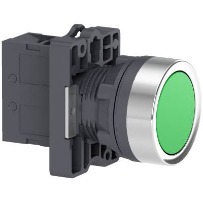 Schneider Electric XA2EA31 - 22,5mm 1NA Yuvarlak Yeşil Yaylı Buton Ø 22 - 1