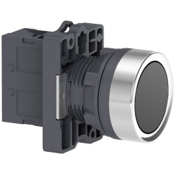 Schneider Electric XA2EA42 - 22,5mm 1NA Yuvarlak Siyah Yaylı Buton Ø 22 - 1