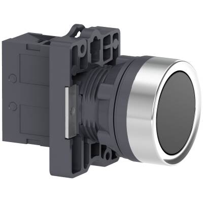Schneider Electric XA2EA42 - 22,5mm 1NA Yuvarlak Siyah Yaylı Buton Ø 22 - 1