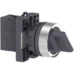 Schneider Electric XA2ED21 - 22,5mm 1NA 2konumlu Siyah Mandal Buton Ø 22 - 1